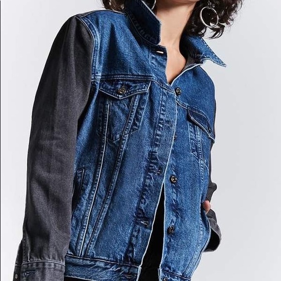 Color Block Denim Jacket - Picture 2 of 8